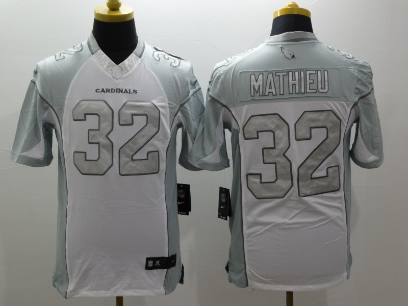Men's Arizona Cardinals Tyrann Mathieu #32 White Jersey
